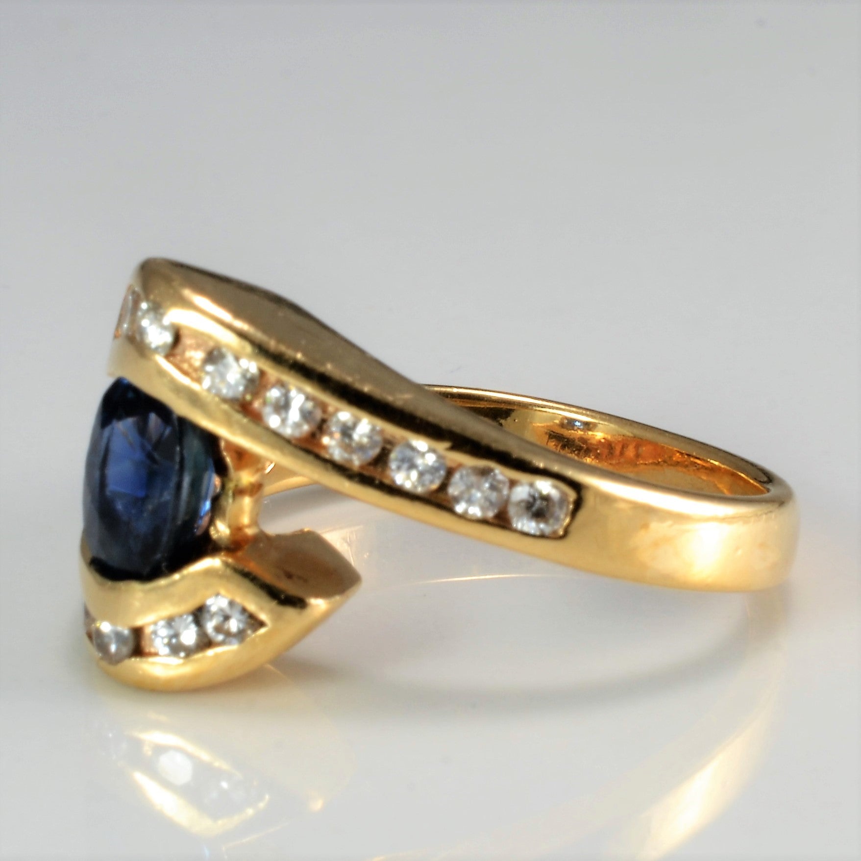 Bypass Diamond & Sapphire Ring | 0.40 ctw, SZ 6.25 |