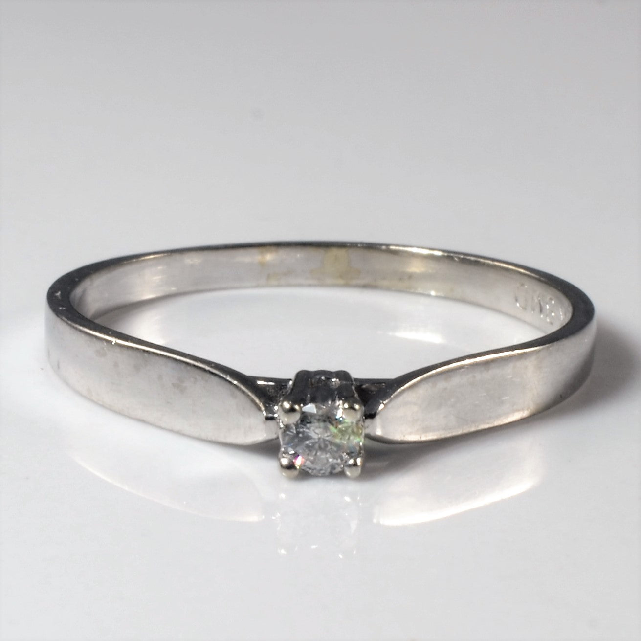 Solitaire Diamond Promise Ring | 0.06ct | SZ 7.25 |