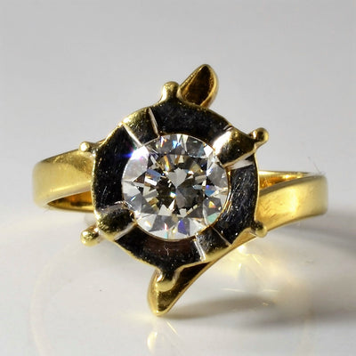 Ship Wheel Diamond Bypass Ring | 0.91ct | SZ 5.75 |