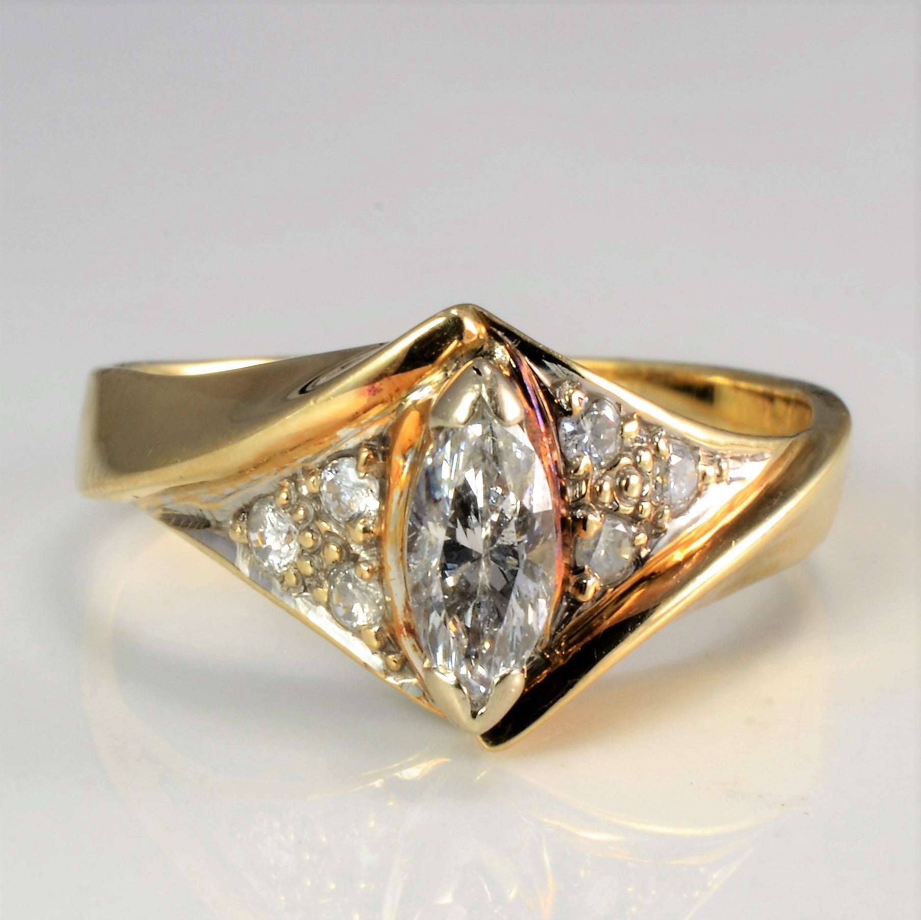 Chevron Cluster Diamond Ladies Ring | 0.44 ctw, SZ 6 |