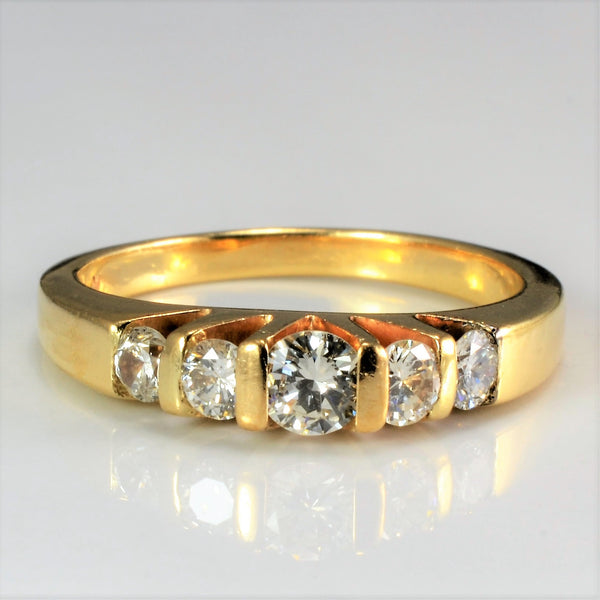 Five Stone Diamond Ladies Ring | 0.48 ctw, SZ 5.25 |