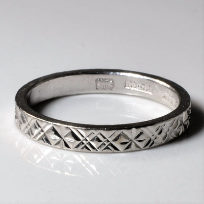 Diamond Cut Platinum Band | SZ 6.25 |