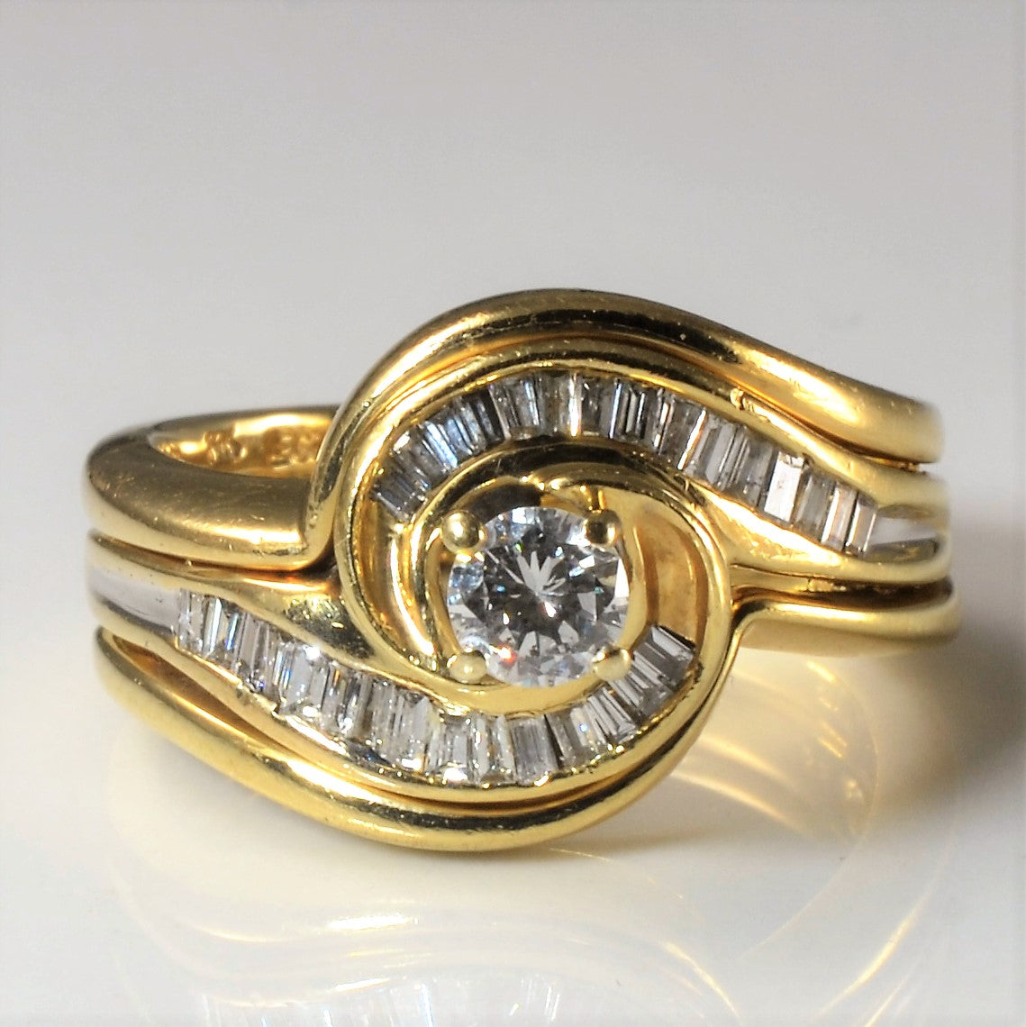 Mixed Cut Diamond Spiral Ring | 0.50ctw | SZ 5.5 |