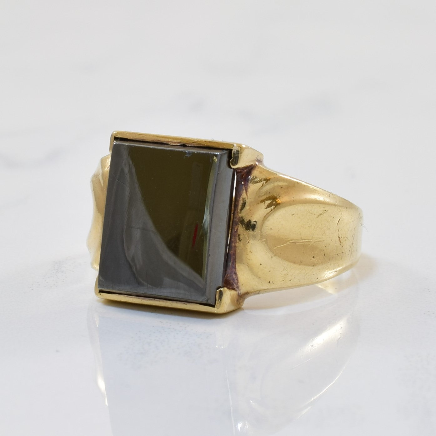 Rectangle Hematite Cabochon Ring | 9.00ct | SZ 9 |