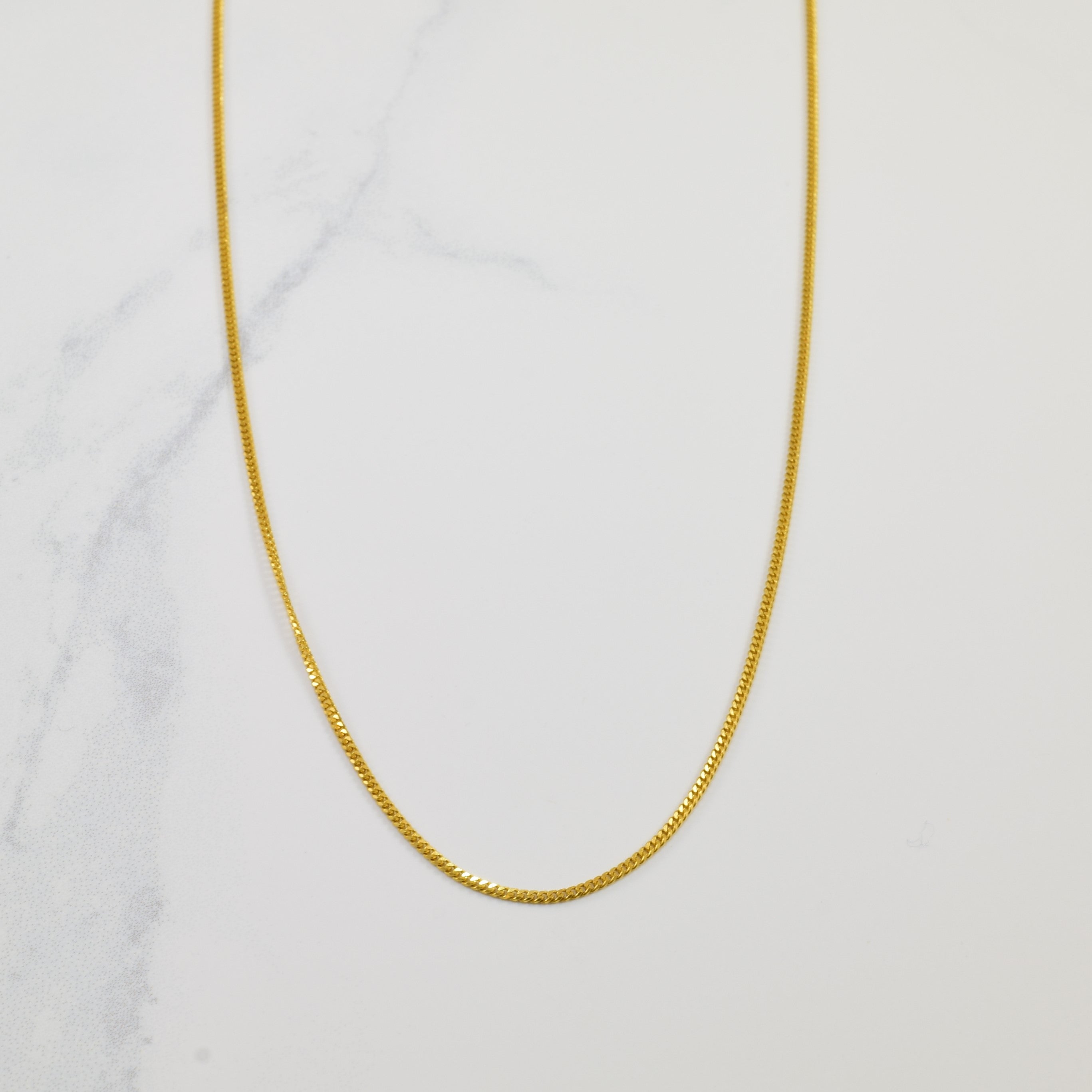 22k Yellow Gold Fine Curb Chain | 16" |