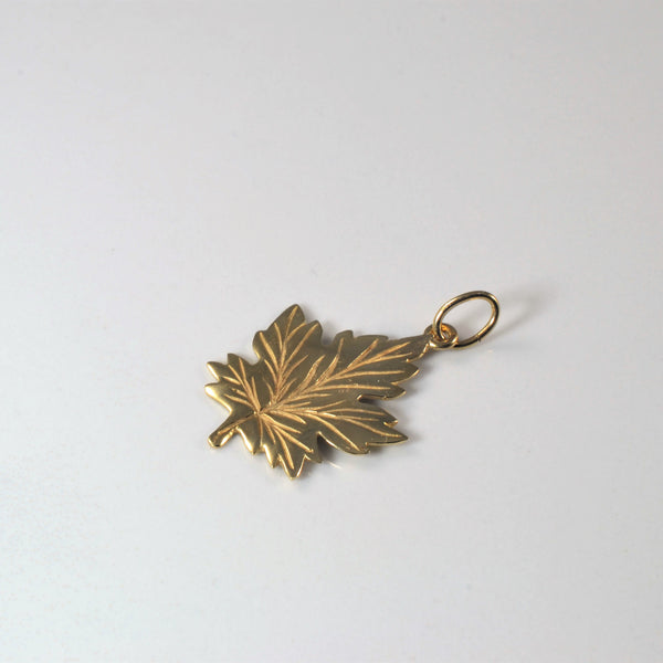 10k Gold Maple Leaf Pendant |