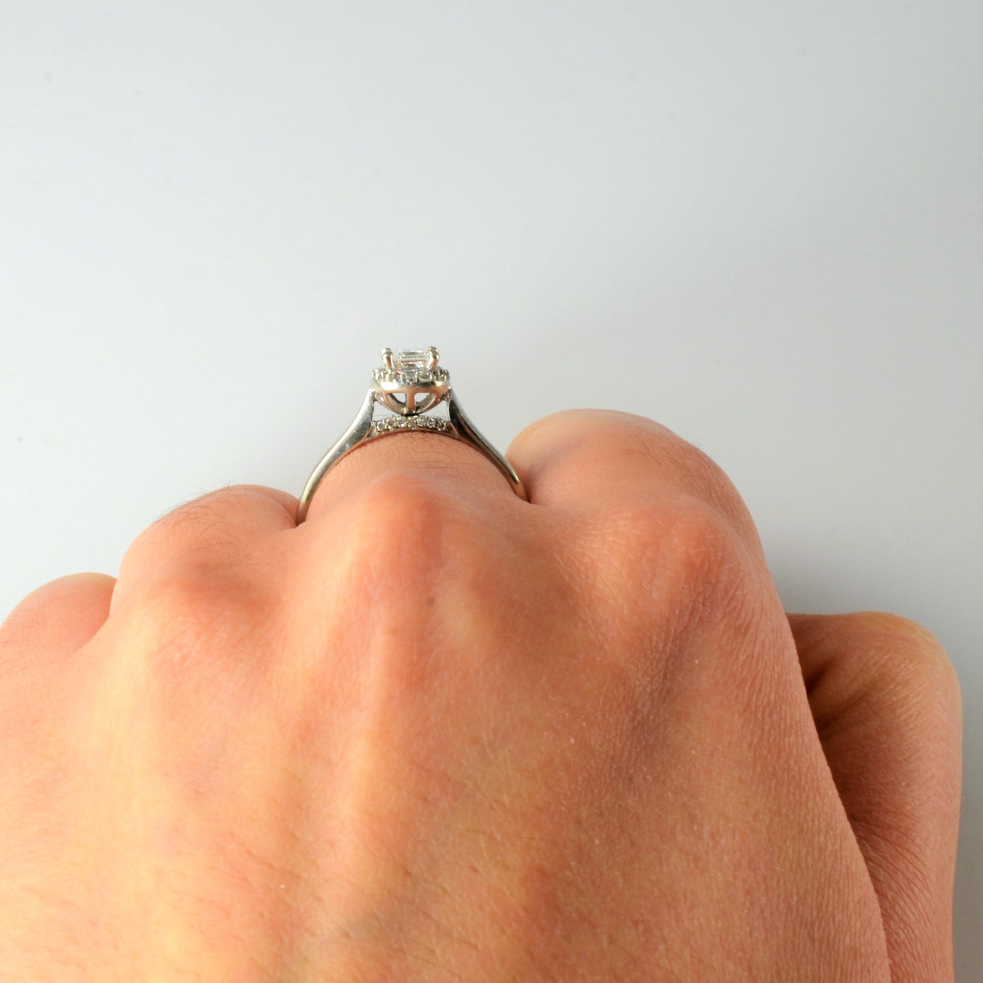 Princess Halo Engagement Ring | 0.50ctw | SZ 7.75 |