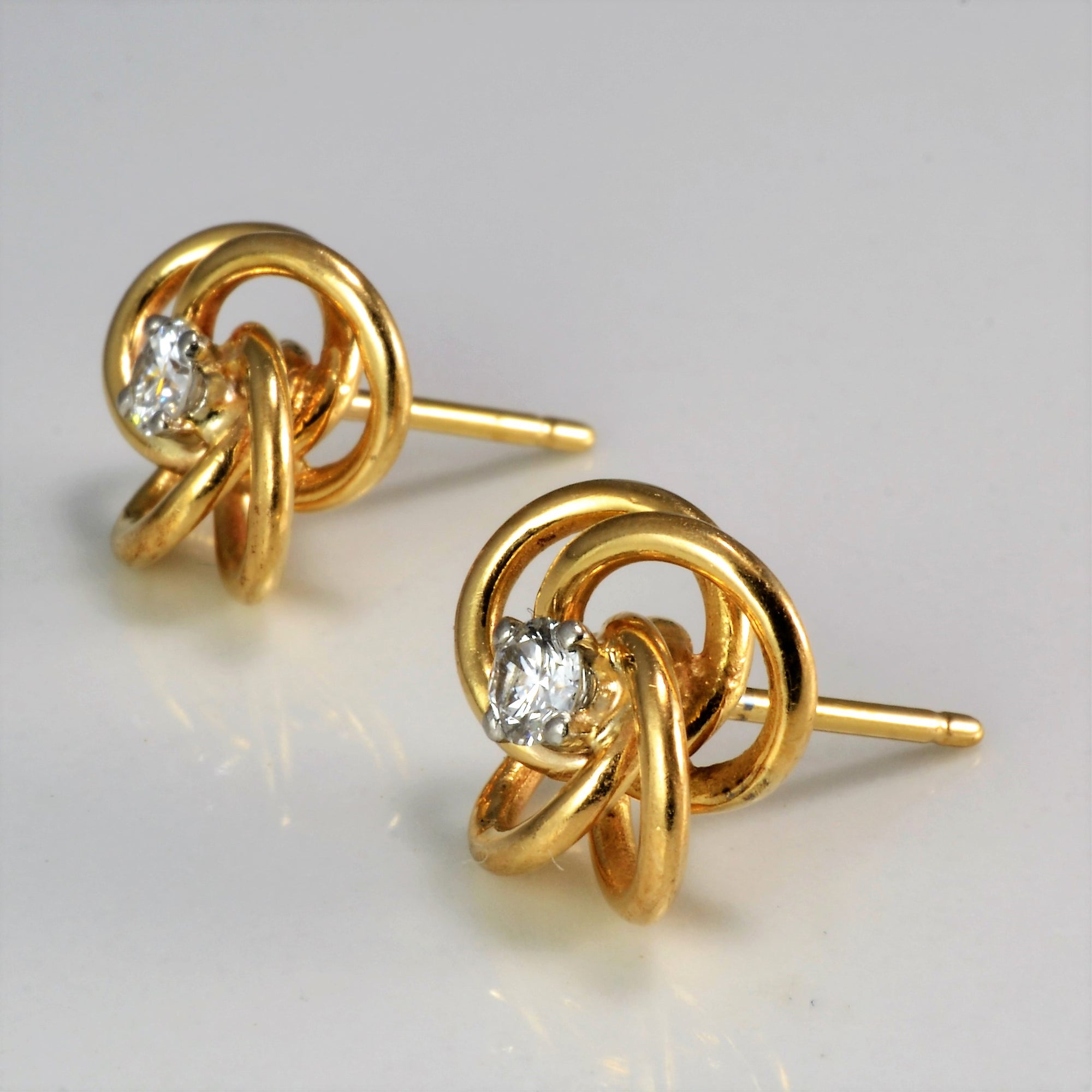 Diamond Interlocking Knot Earrings | 0.26 ctw |