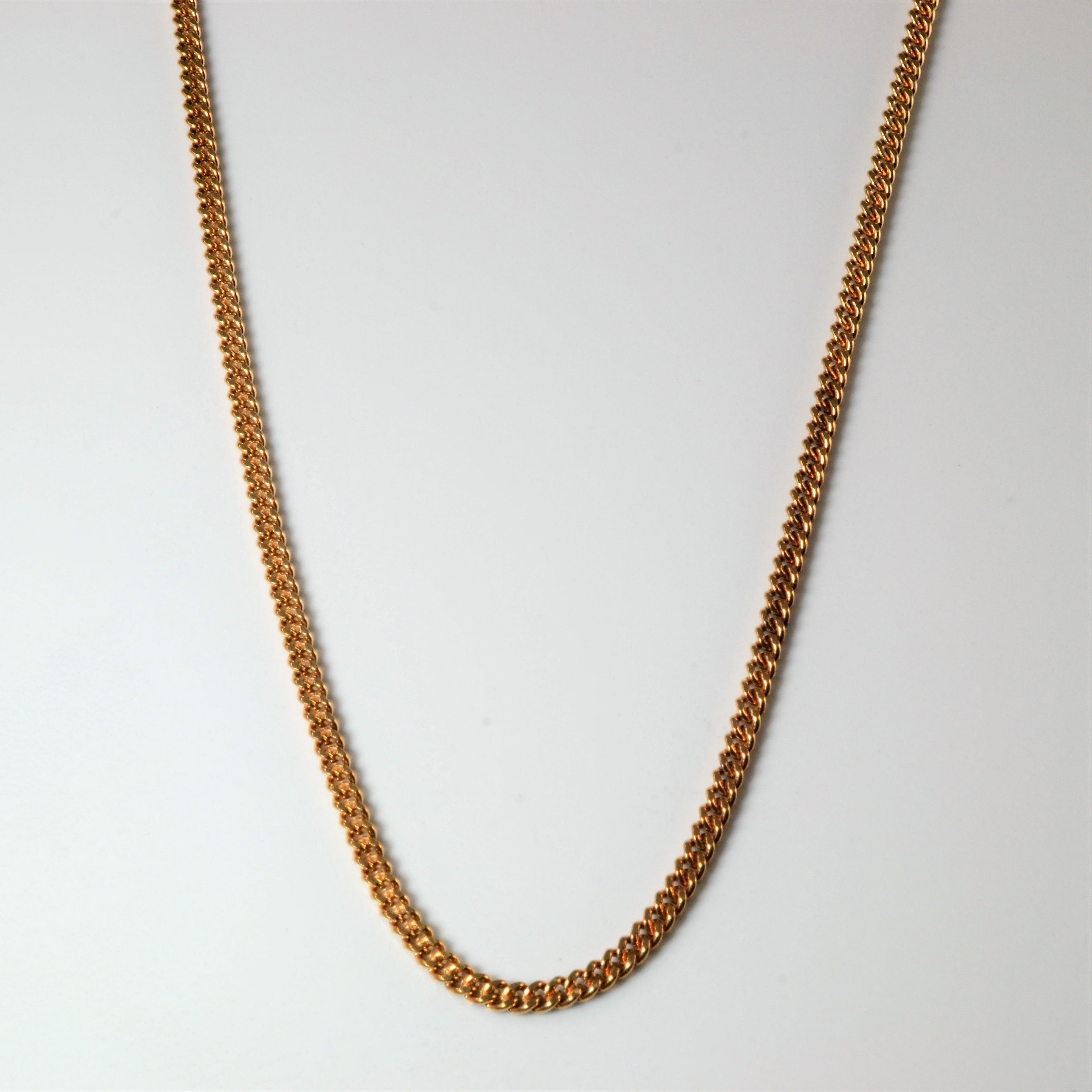 10k Yellow Gold Curb Chain | 22" |