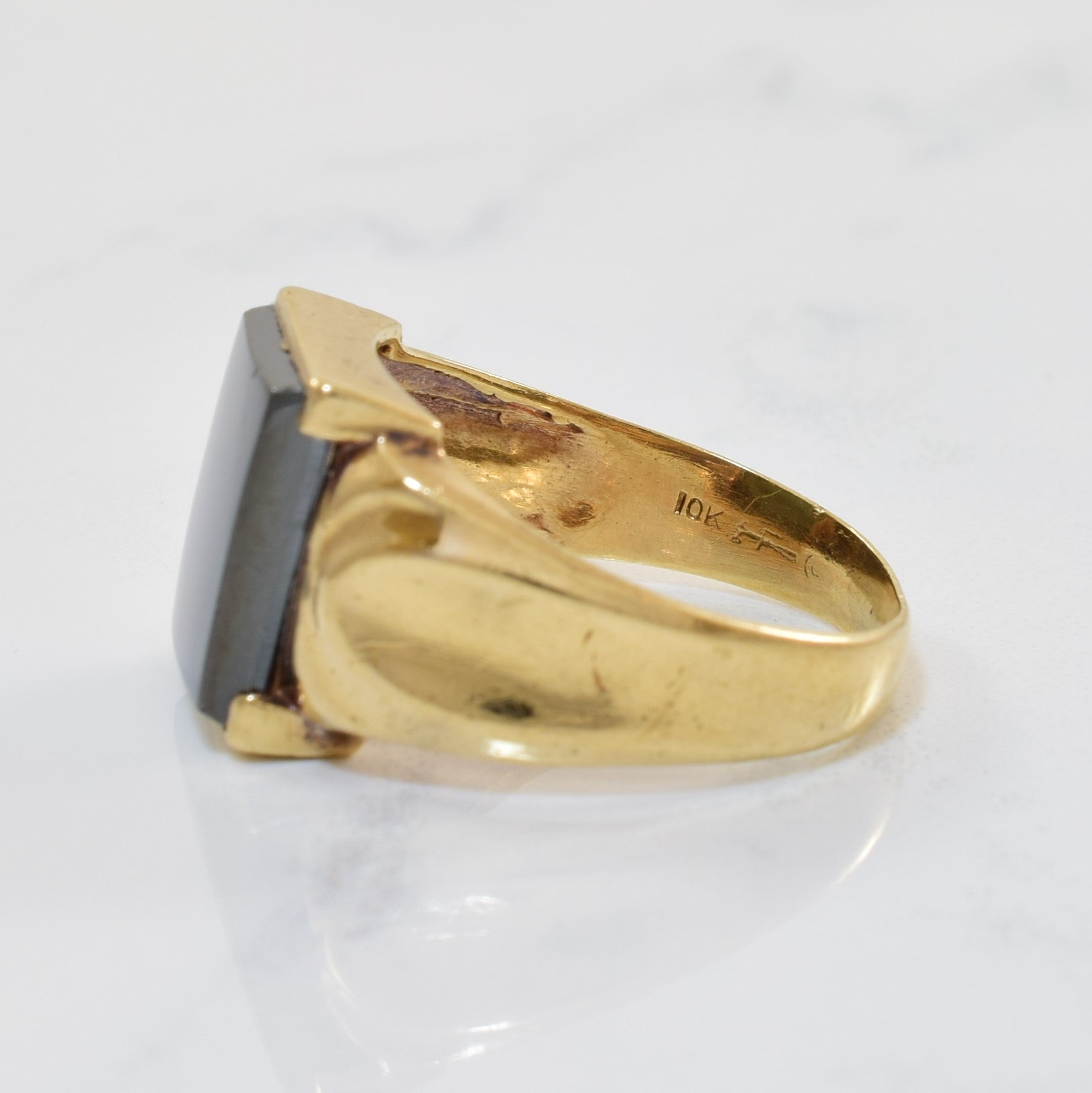 Rectangle Hematite Cabochon Ring | 9.00ct | SZ 9 |