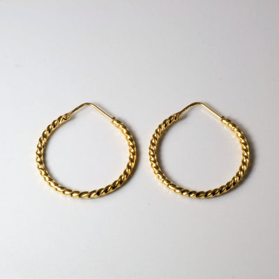 Twisted Pattern Hoop Earrings