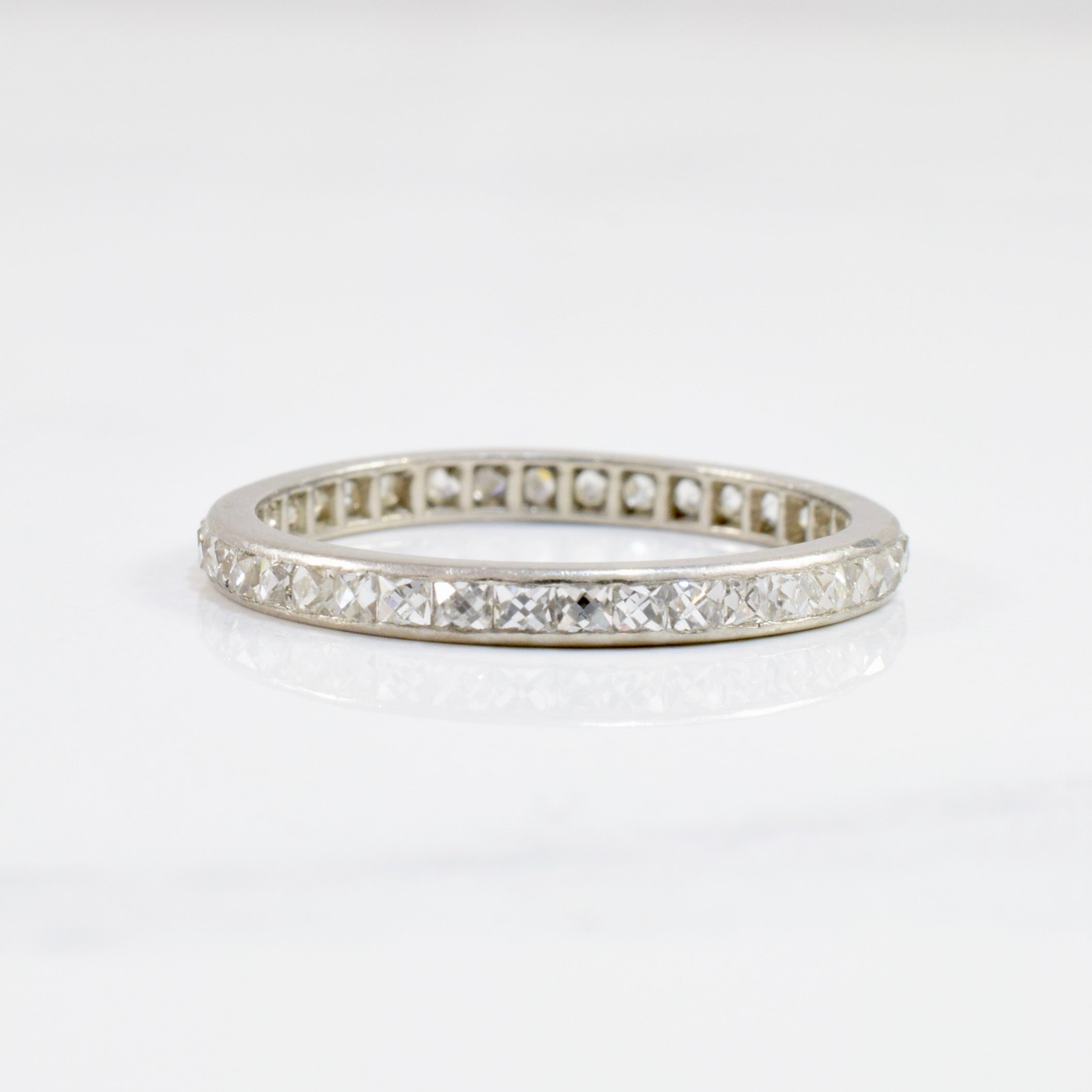 Art Deco Era French Cut Diamond Eternity Band | 0.65 ctw SZ 5.75 |