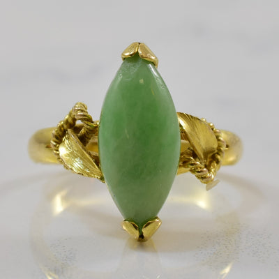 Bypass Jadeite Navette Ring | 2.30ct | SZ 6 |