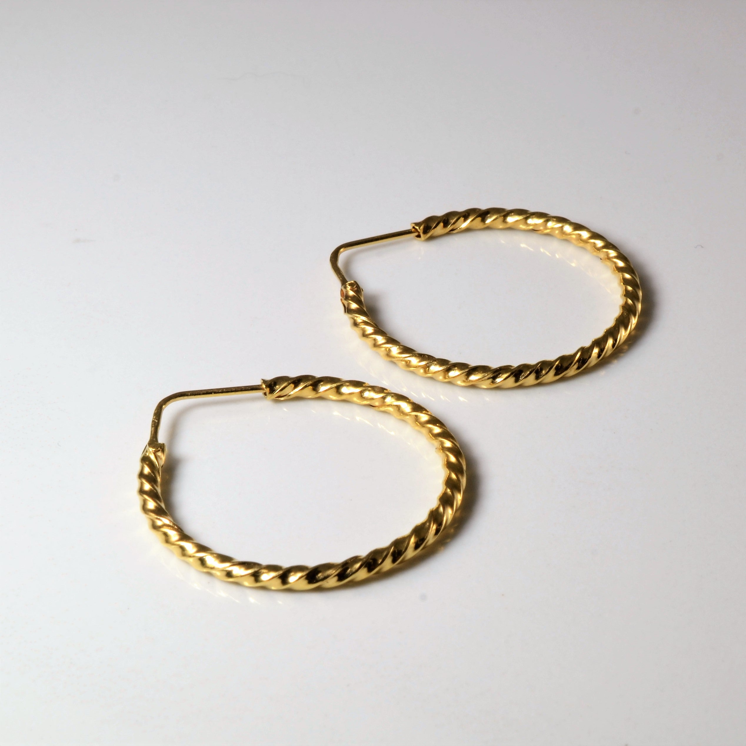 Twisted Pattern Hoop Earrings