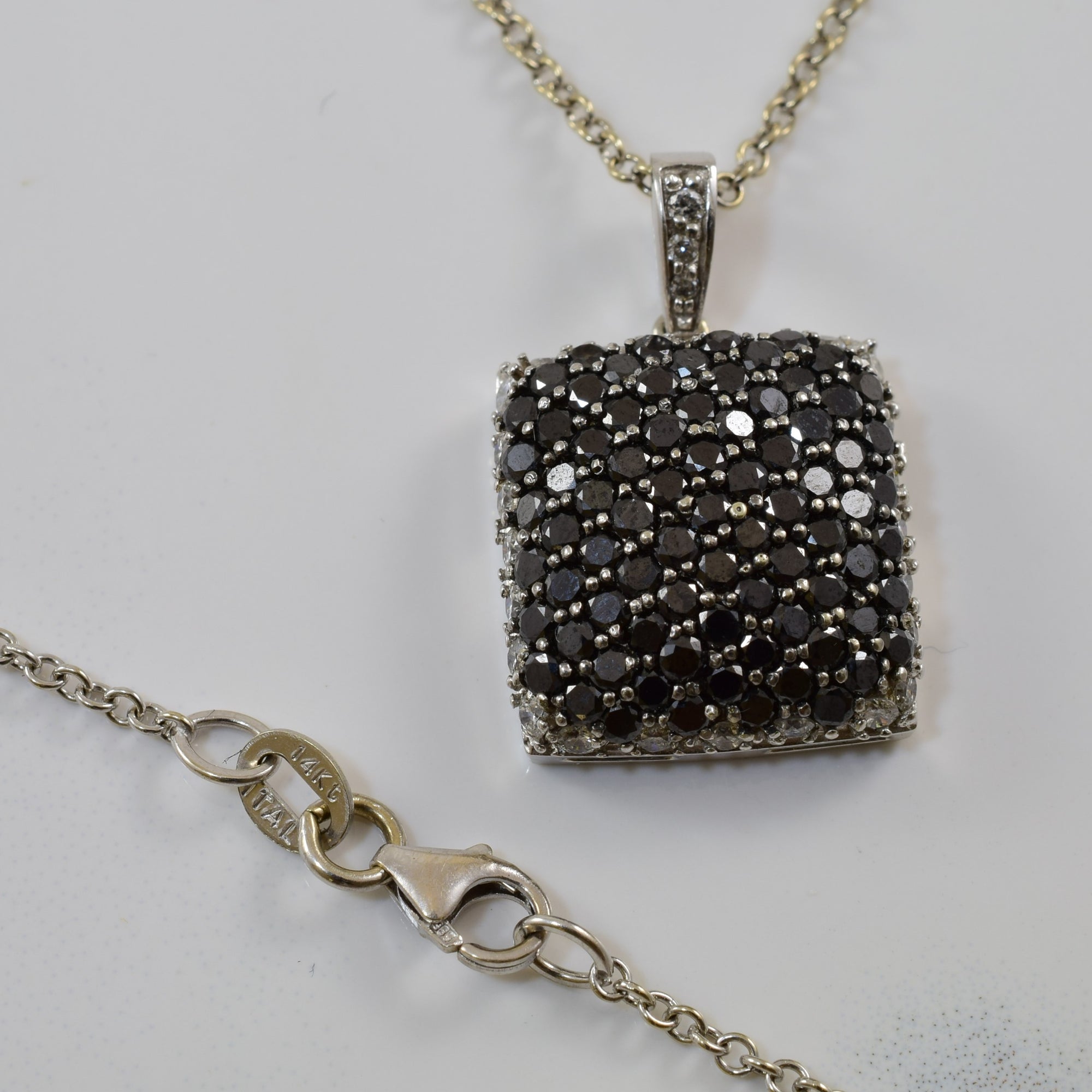 Black Diamond Pave Necklace | 2.08ctw | 18