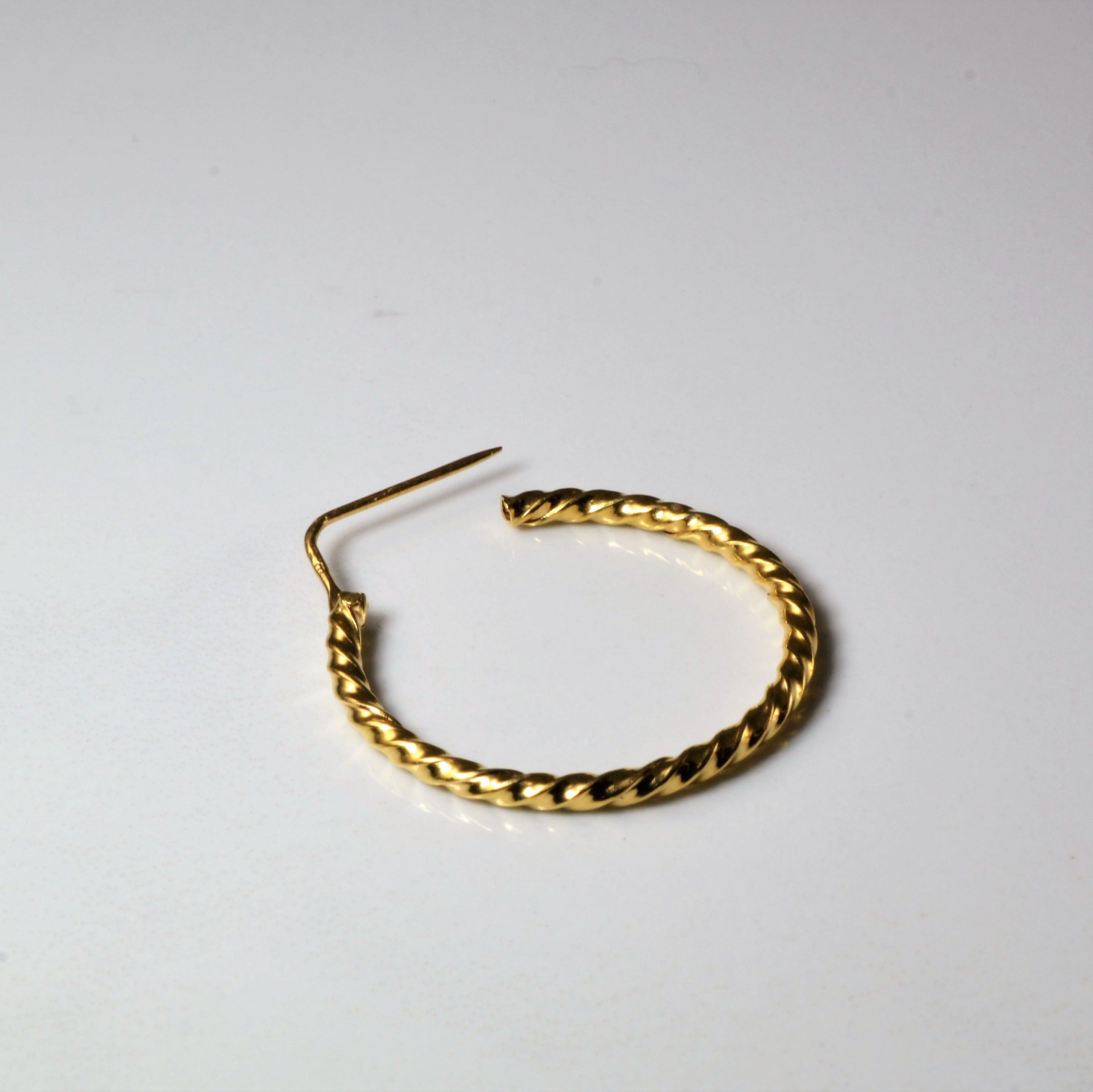 Twisted Pattern Hoop Earrings