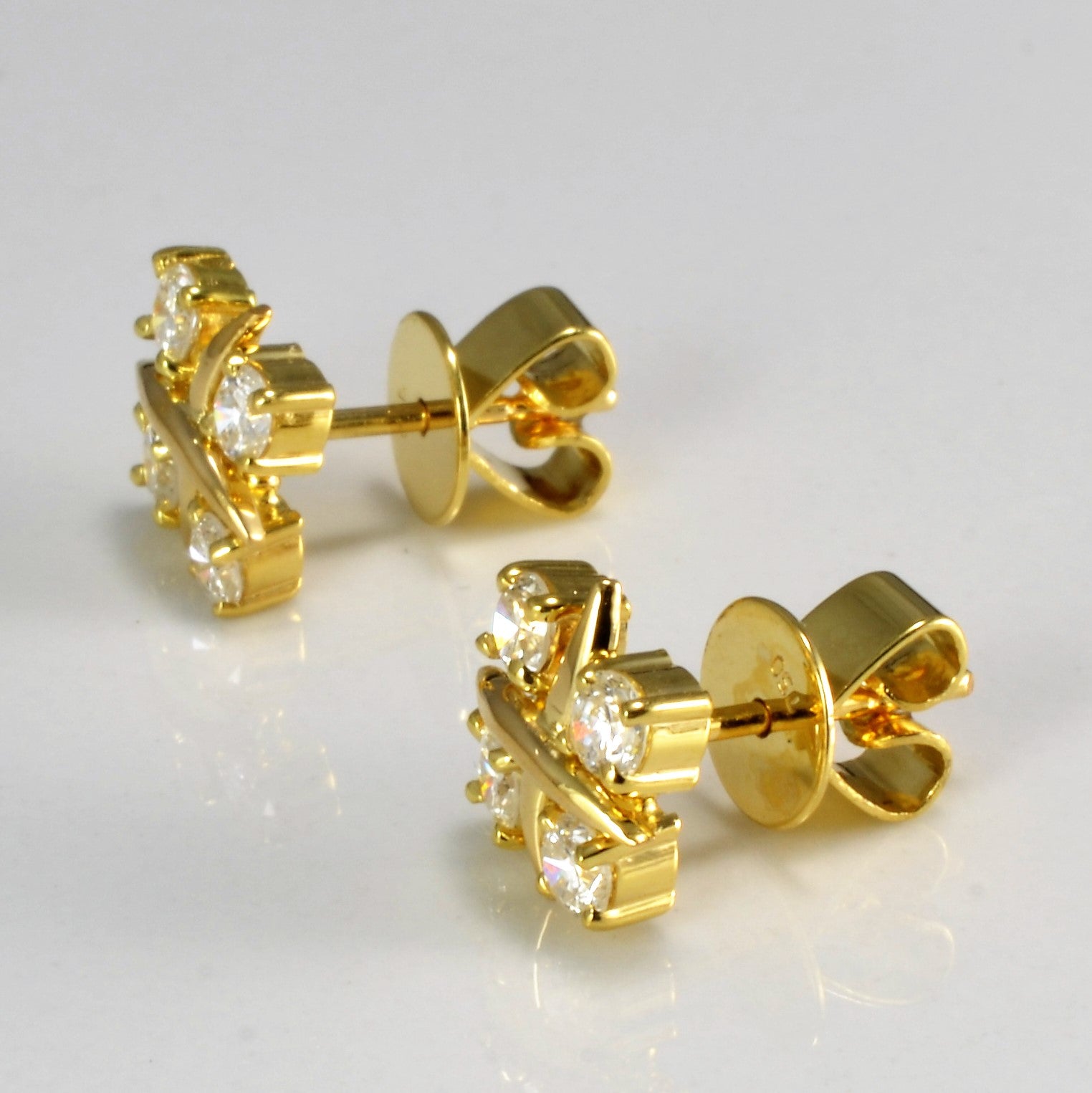 Four Stone Diamond Stud Earrings | 0.48 ctw |