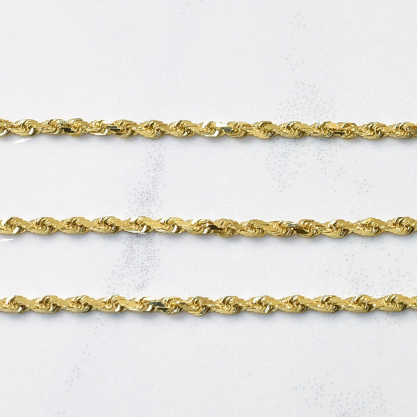 14k Yellow Gold Rope Chain | 30