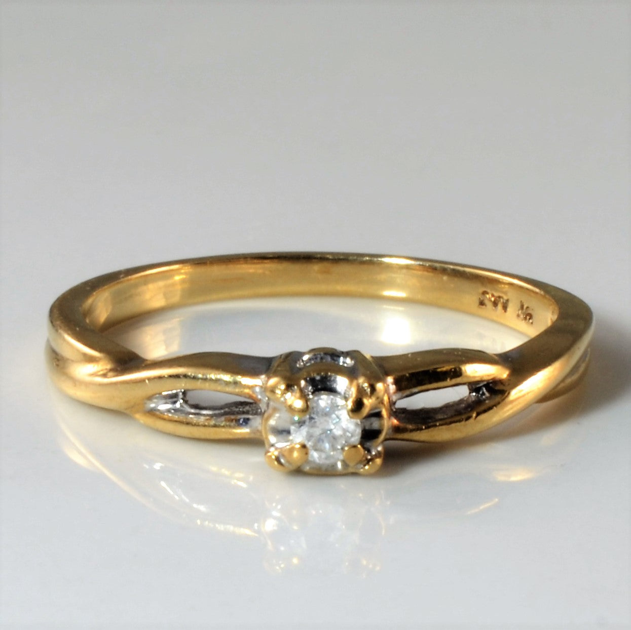 Split Shank Diamond Promise Ring | 0.04ct | SZ 7 |