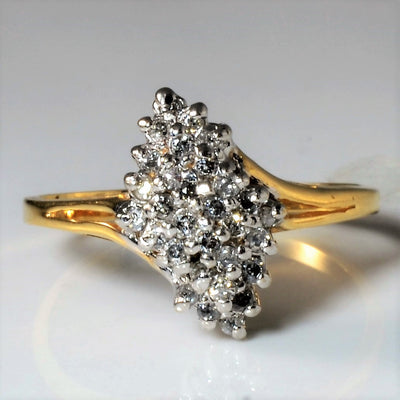 Diamond Cascade Bypass Ring | 0.24ctw | SZ 8.5 |