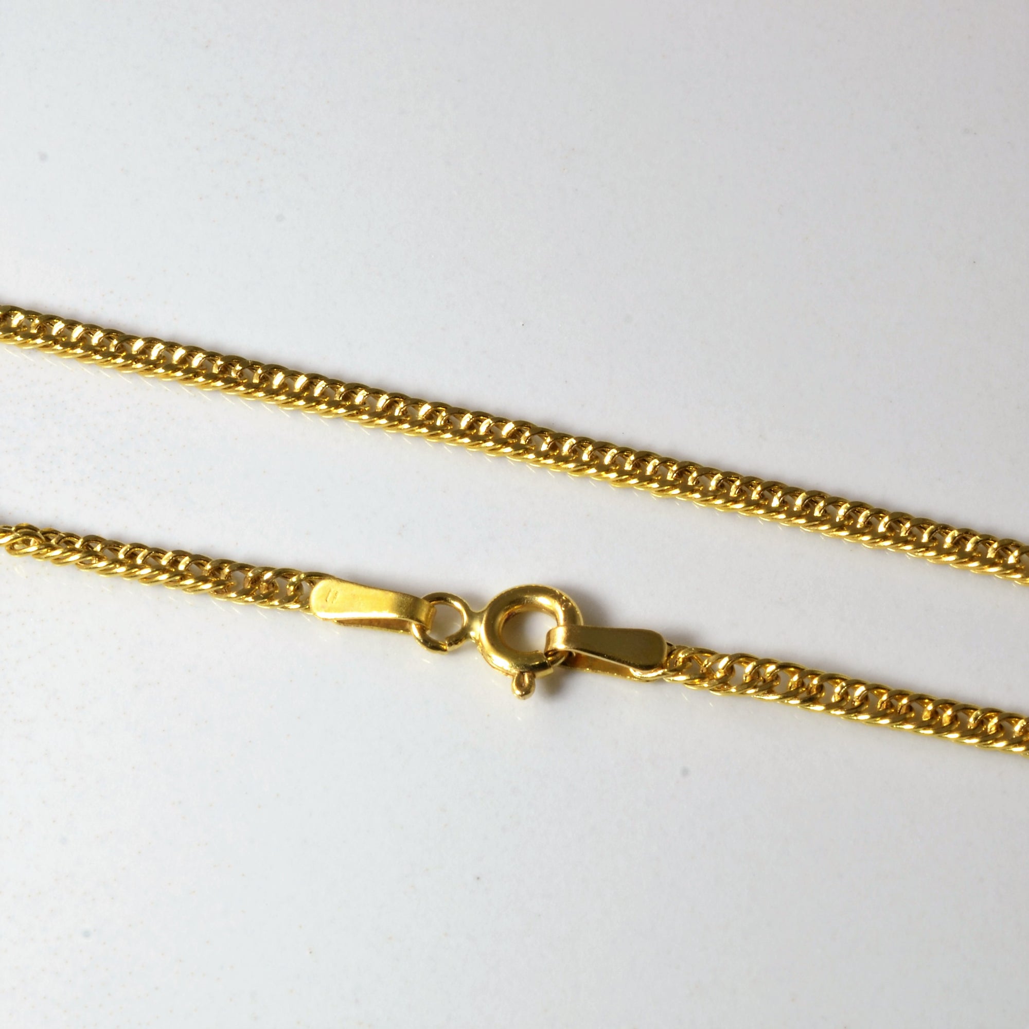 18k Yellow Gold Curb Chain | 16