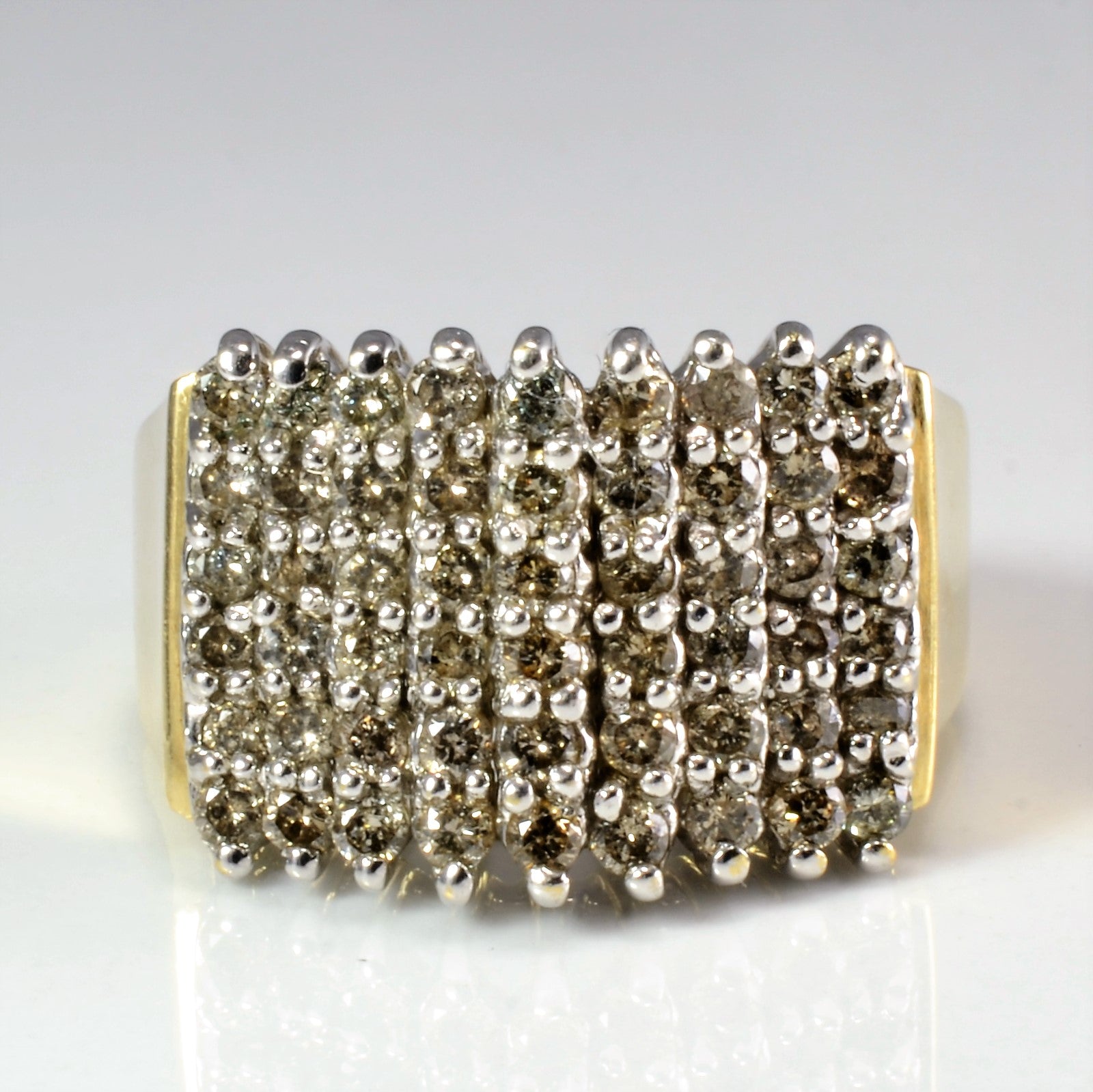 High Set Cluster Diamond Ring | 1.08 ctw, SZ 7 |
