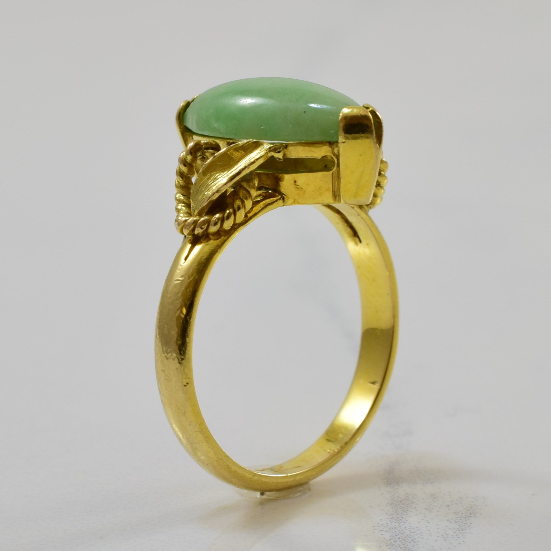 Bypass Jadeite Navette Ring | 2.30ct | SZ 6 |