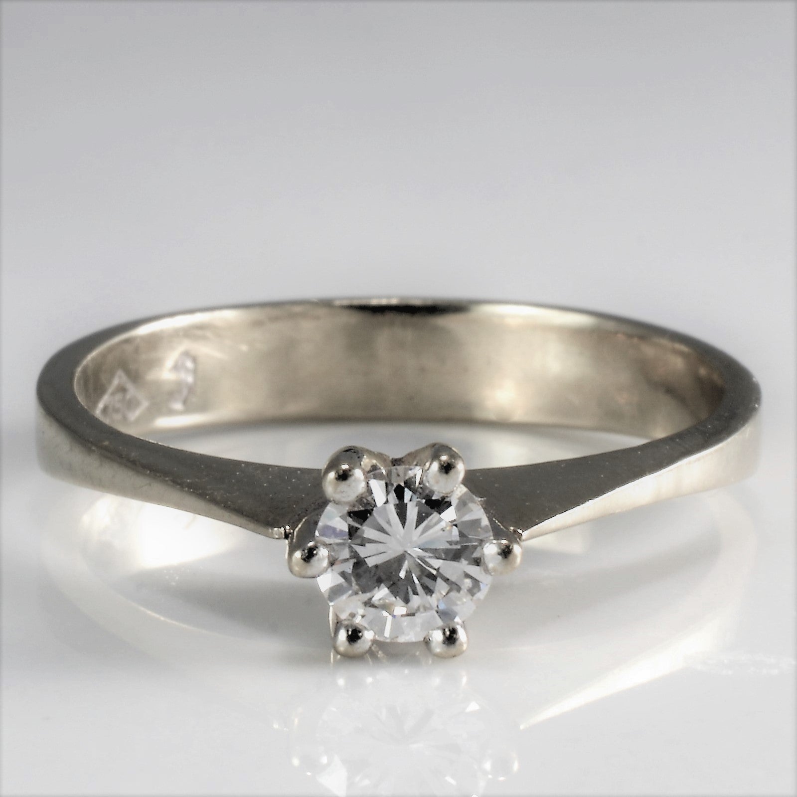 Six Prong Solitaire Diamond Engagement Ring | 0.33ct | SZ 7.75 |