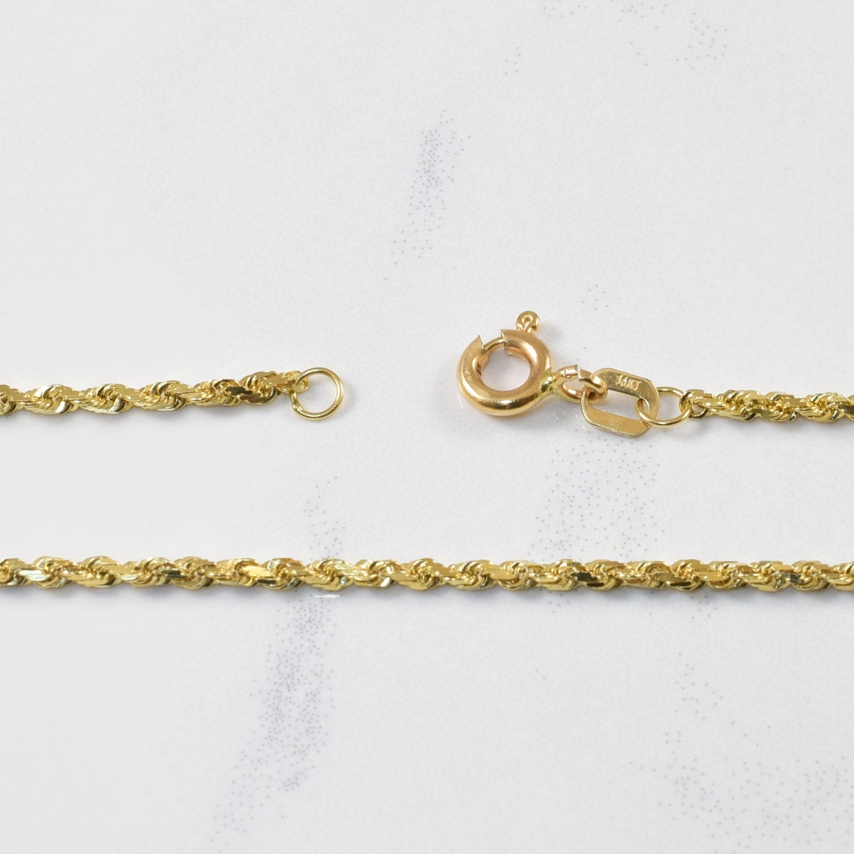 14k Yellow Gold Rope Chain | 30" |