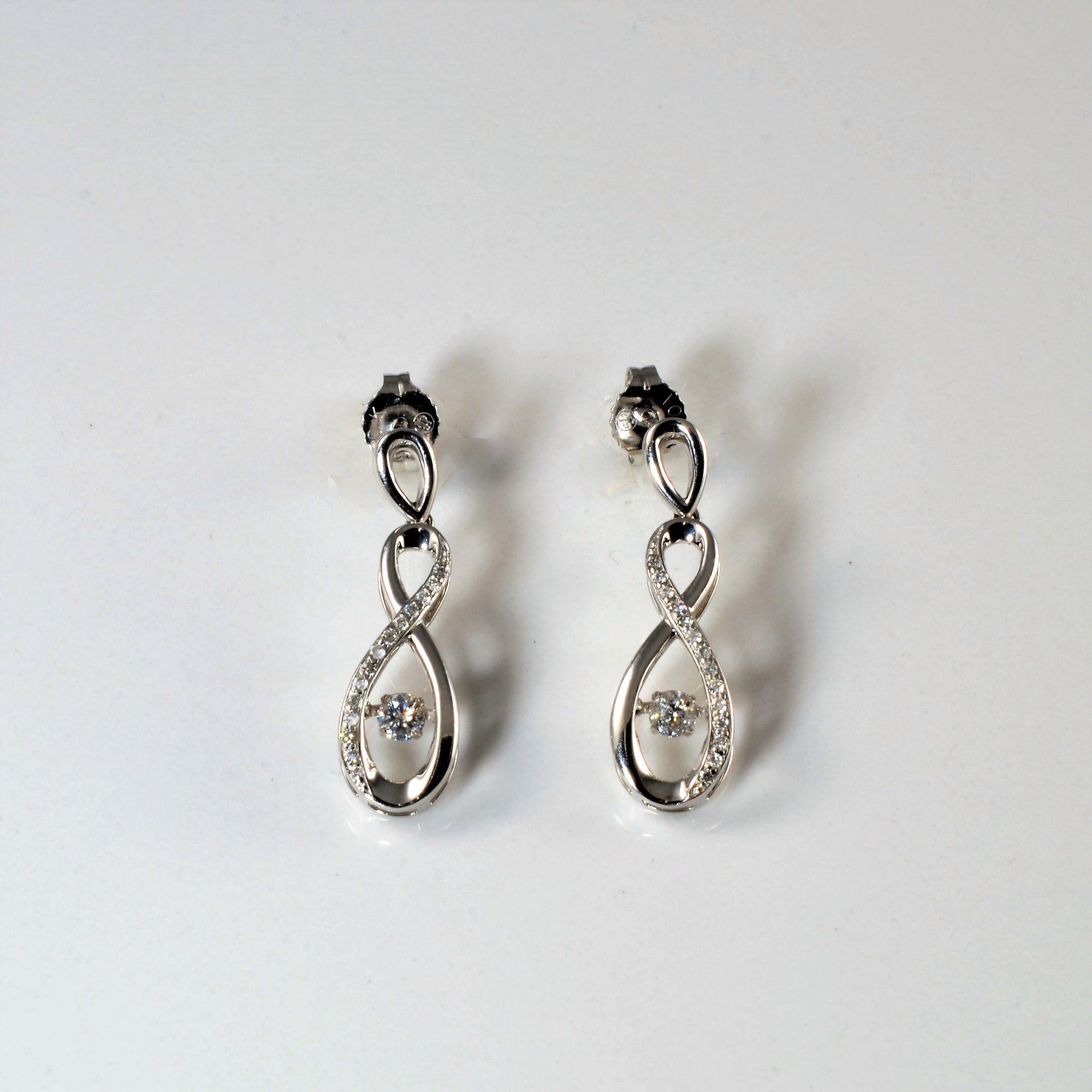 Pave Diamond Infinity Earrings | 0.29ctw |