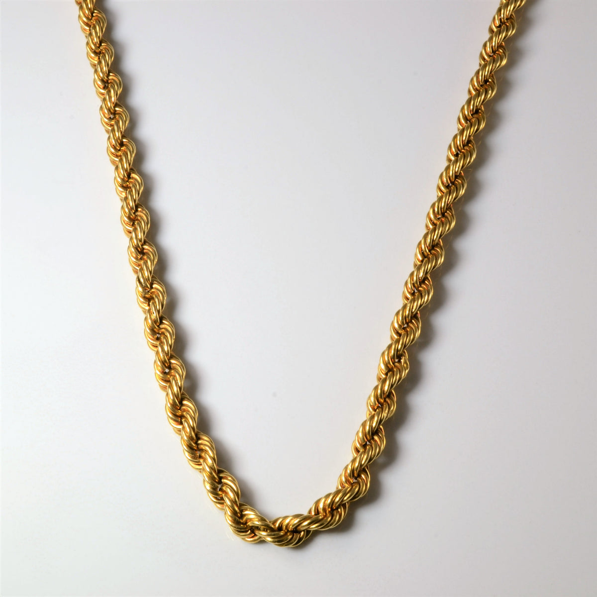 18k Yellow Gold Rope Chain | 20