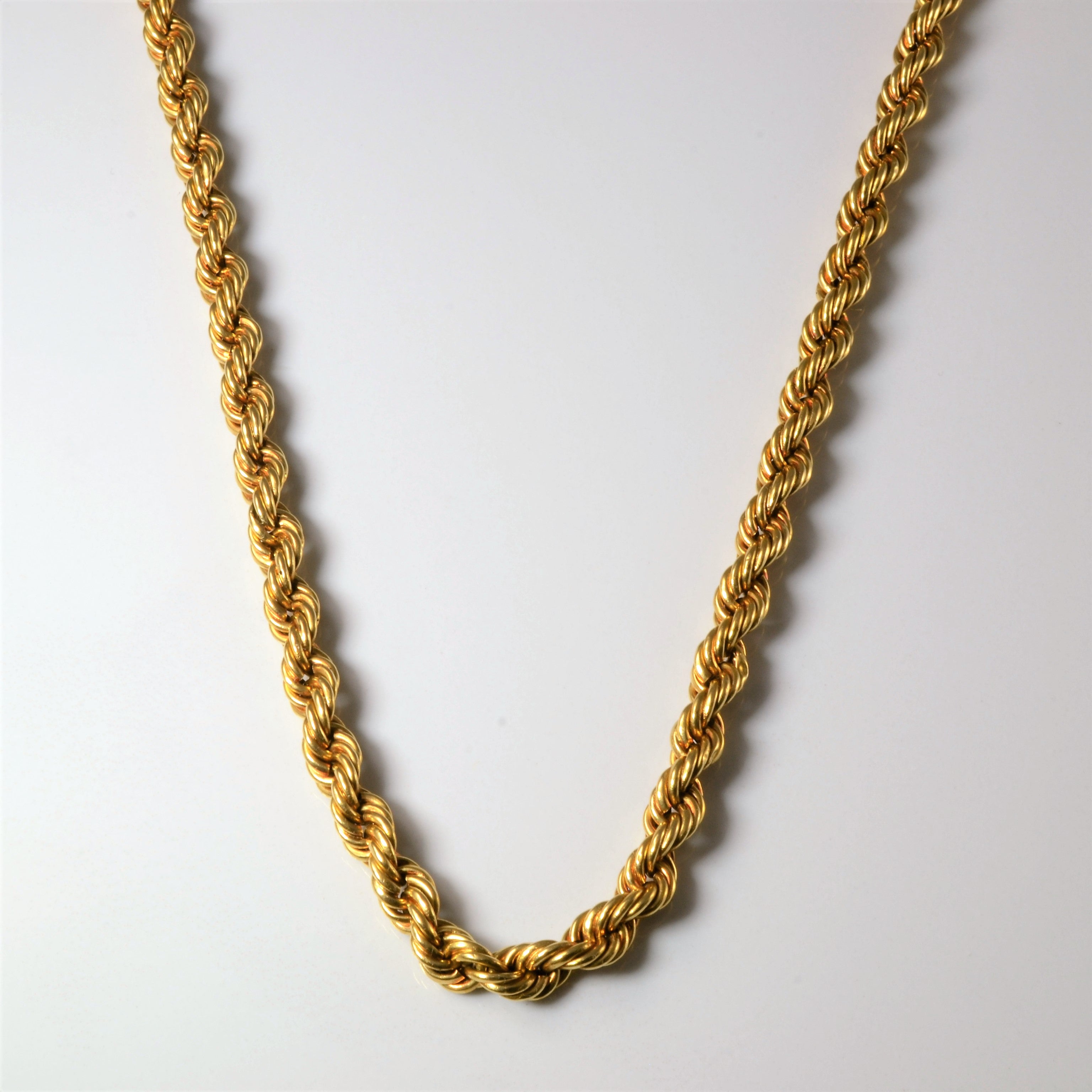Chaîne corde en or jaune 18 carats | 20 pouces | 