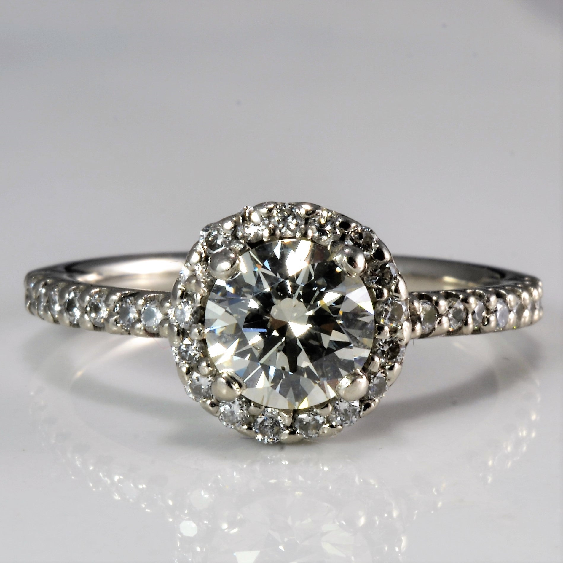 Halo Diamond Engagement Ring | 1.30 ctw, SZ 6.25 |