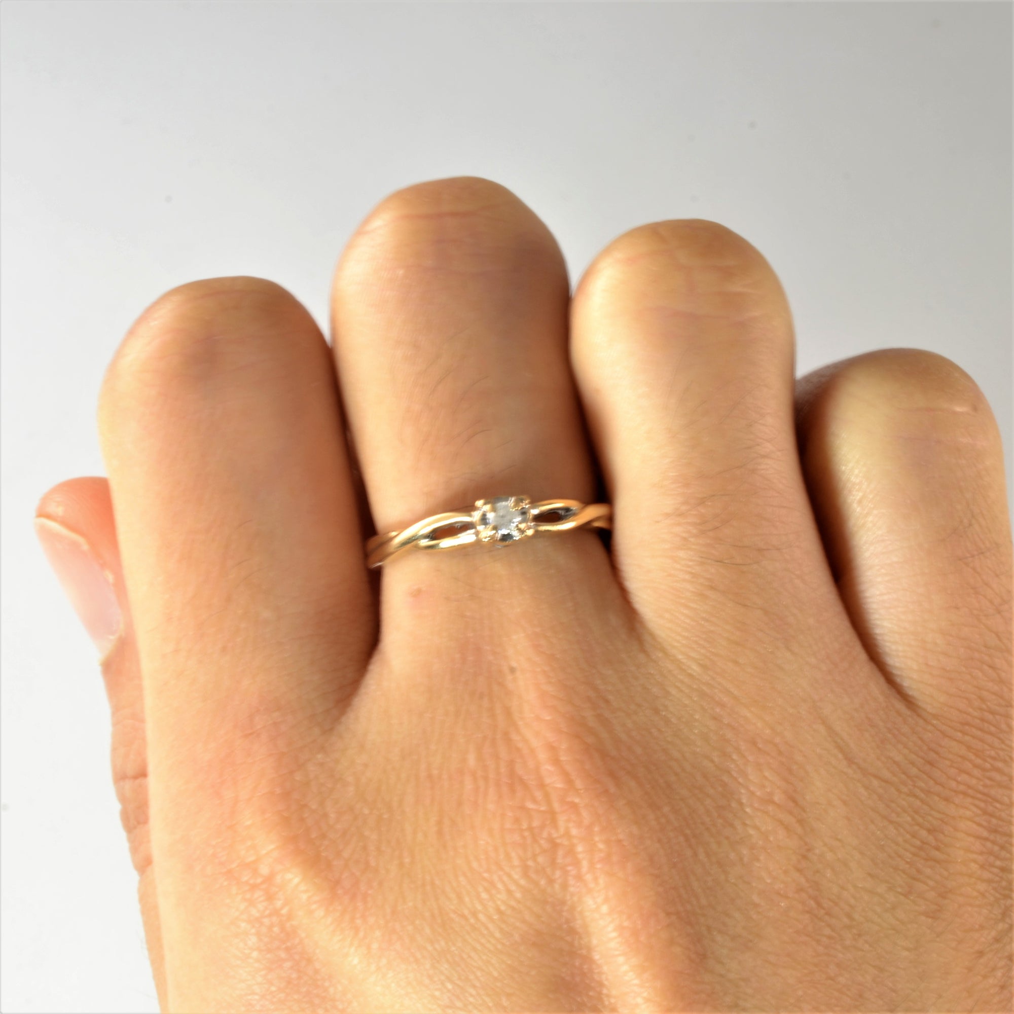 Split Shank Diamond Promise Ring | 0.04ct | SZ 7 |