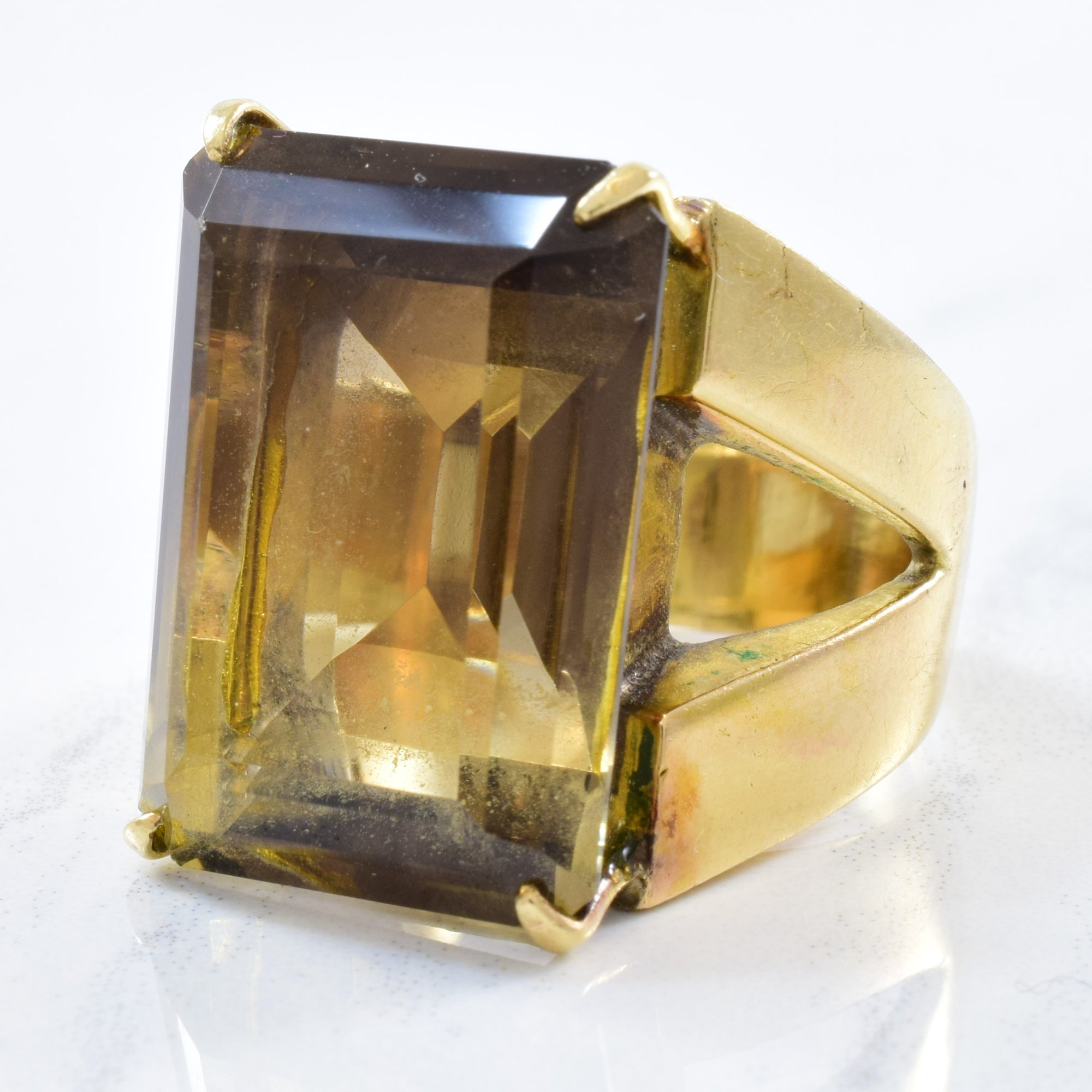 Smoky Quartz Cocktail Ring | 22.00ct | SZ 7 |