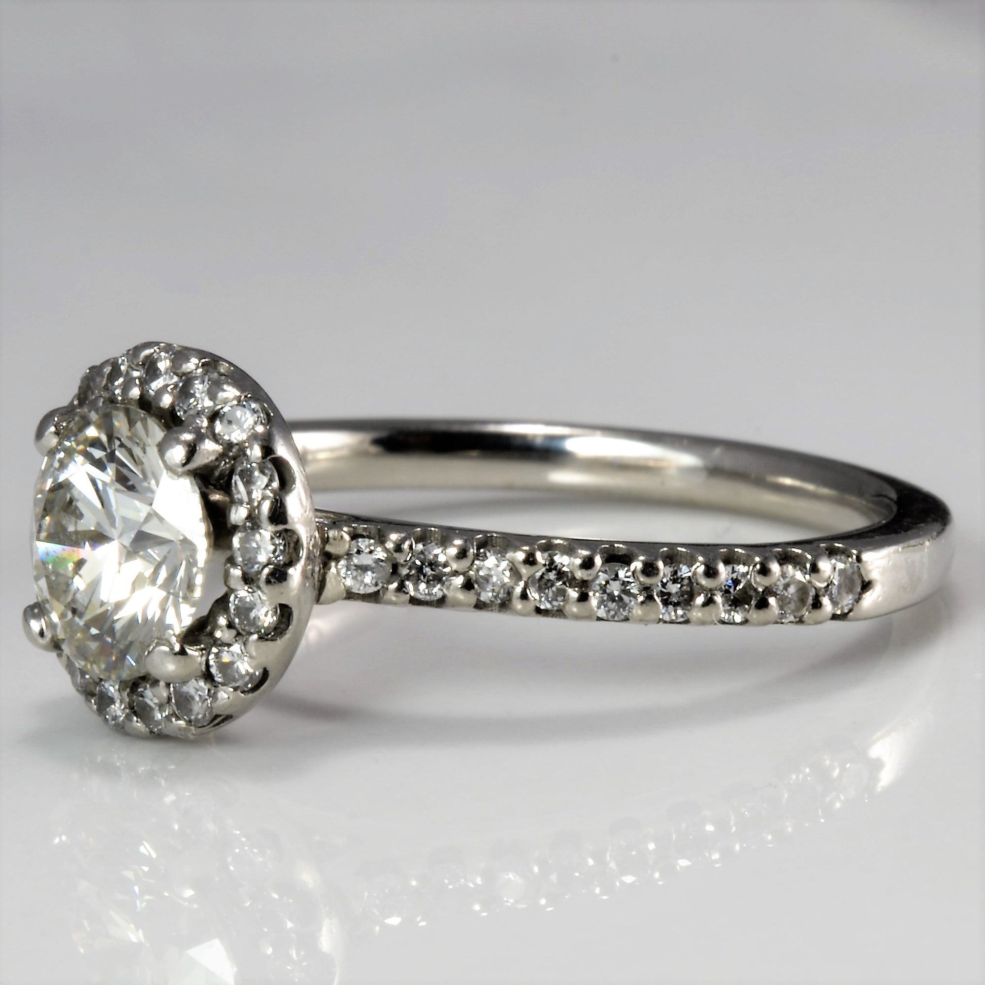 Halo Diamond Engagement Ring | 1.30 ctw, SZ 6.25 |