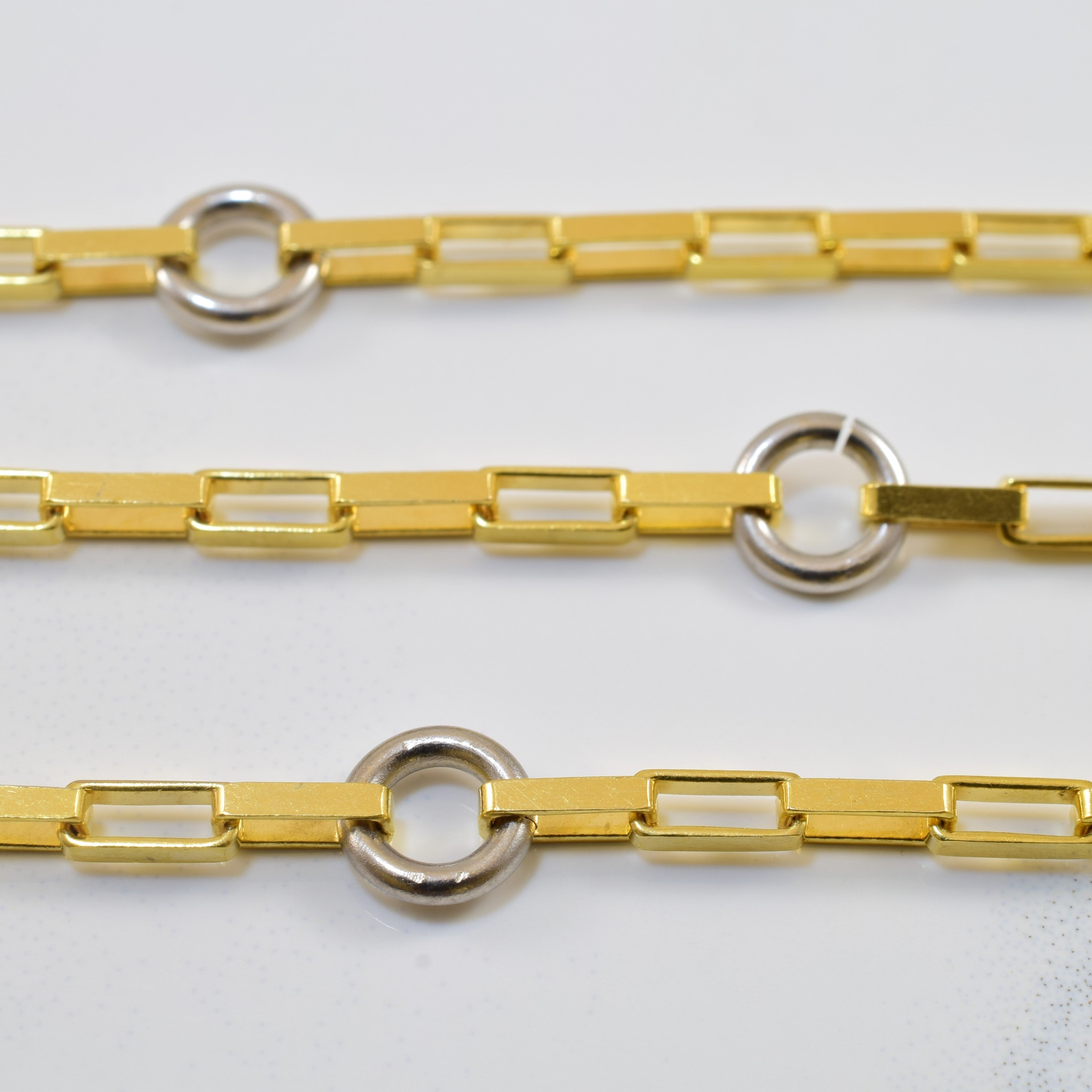 14k Two Tone Fancy Link Chain | 16" |