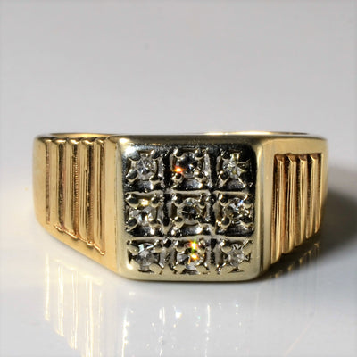 Diamond Illusion Grid Ring | 0.18ctw | SZ 9.25 |