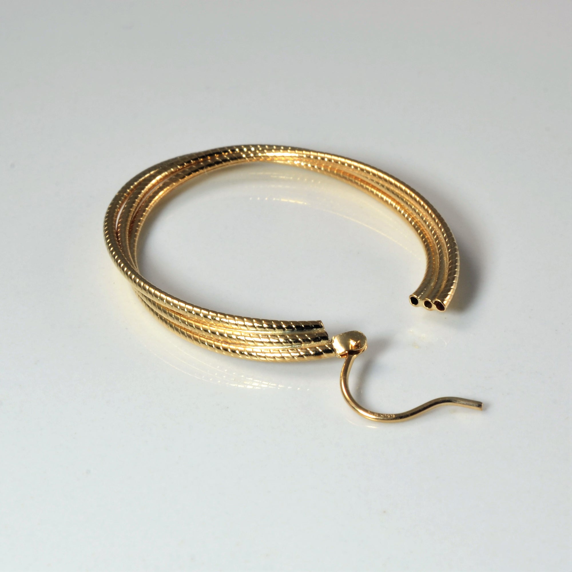 Textured Gold Hoop Earrings |