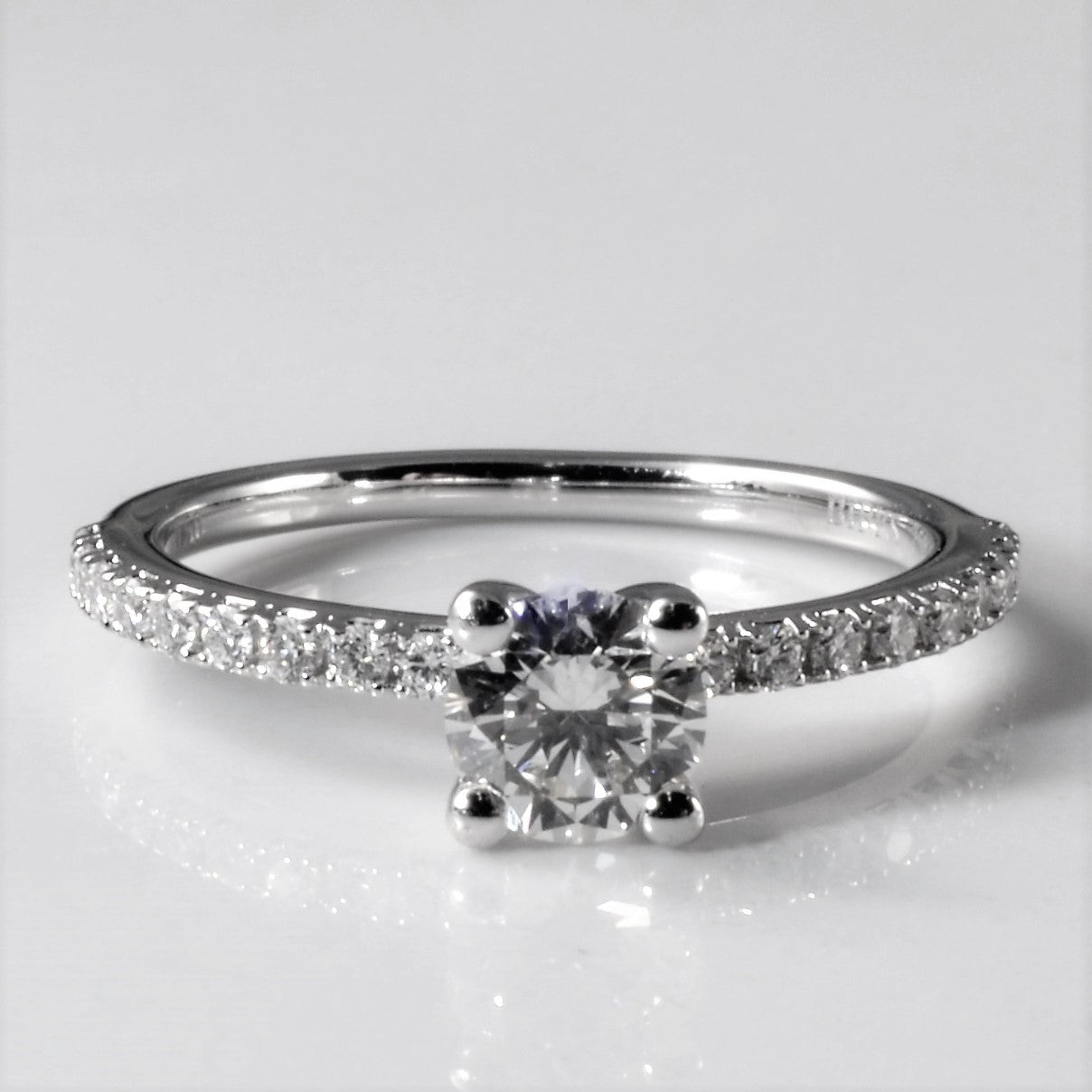 'Birks' Pave Band Diamond Engagement Ring | 0.65ctw | SZ 5.5 |