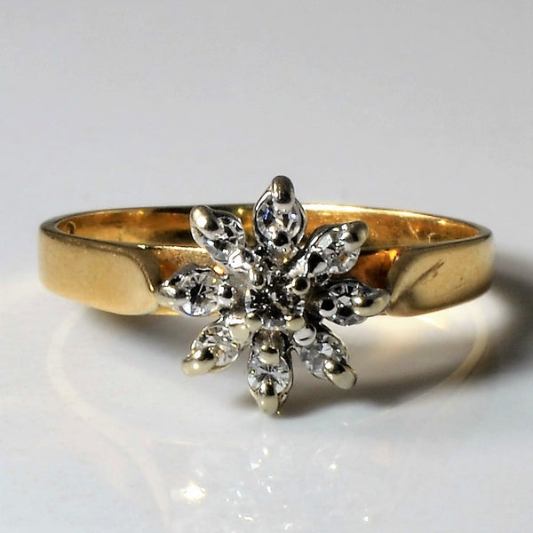 Cluster Set Floral Burst Diamond Ring | 0.12ctw | SZ 4.25 |