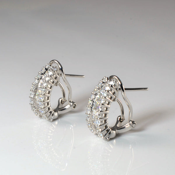 Baguette Diamond Omega Clip Earrings | 0.84ctw |