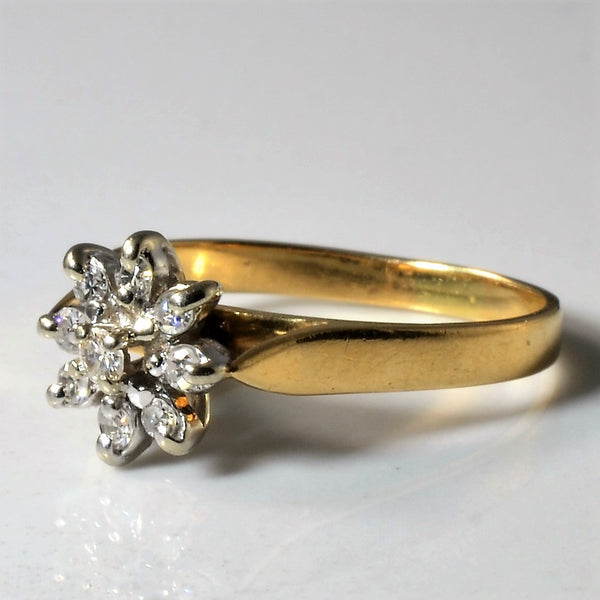 Cluster Set Floral Burst Diamond Ring | 0.12ctw | SZ 4.25 |