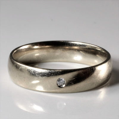 Flush Set Solitaire Diamond Band | 0.015ct | SZ 9.75 |