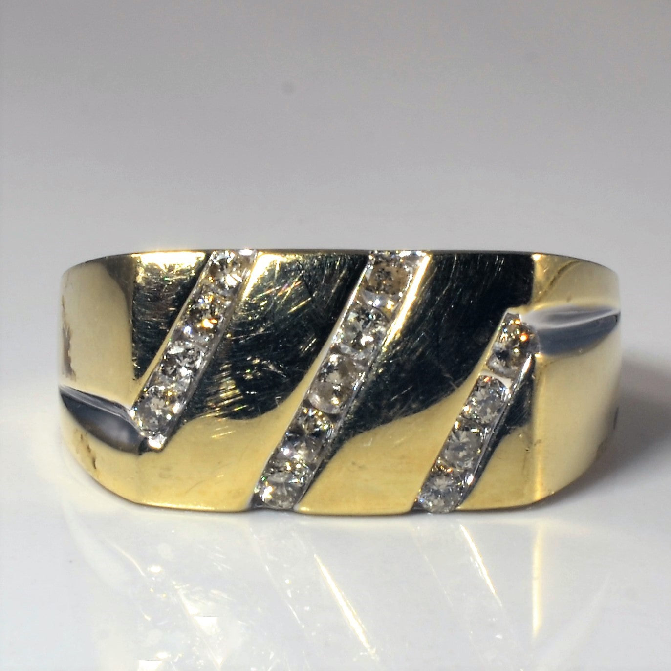 Bypass Channel Diamond Band | 0.42ctw | SZ 10.5 |