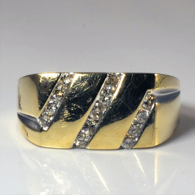 Bypass Channel Diamond Band | 0.42ctw | SZ 10.5 |