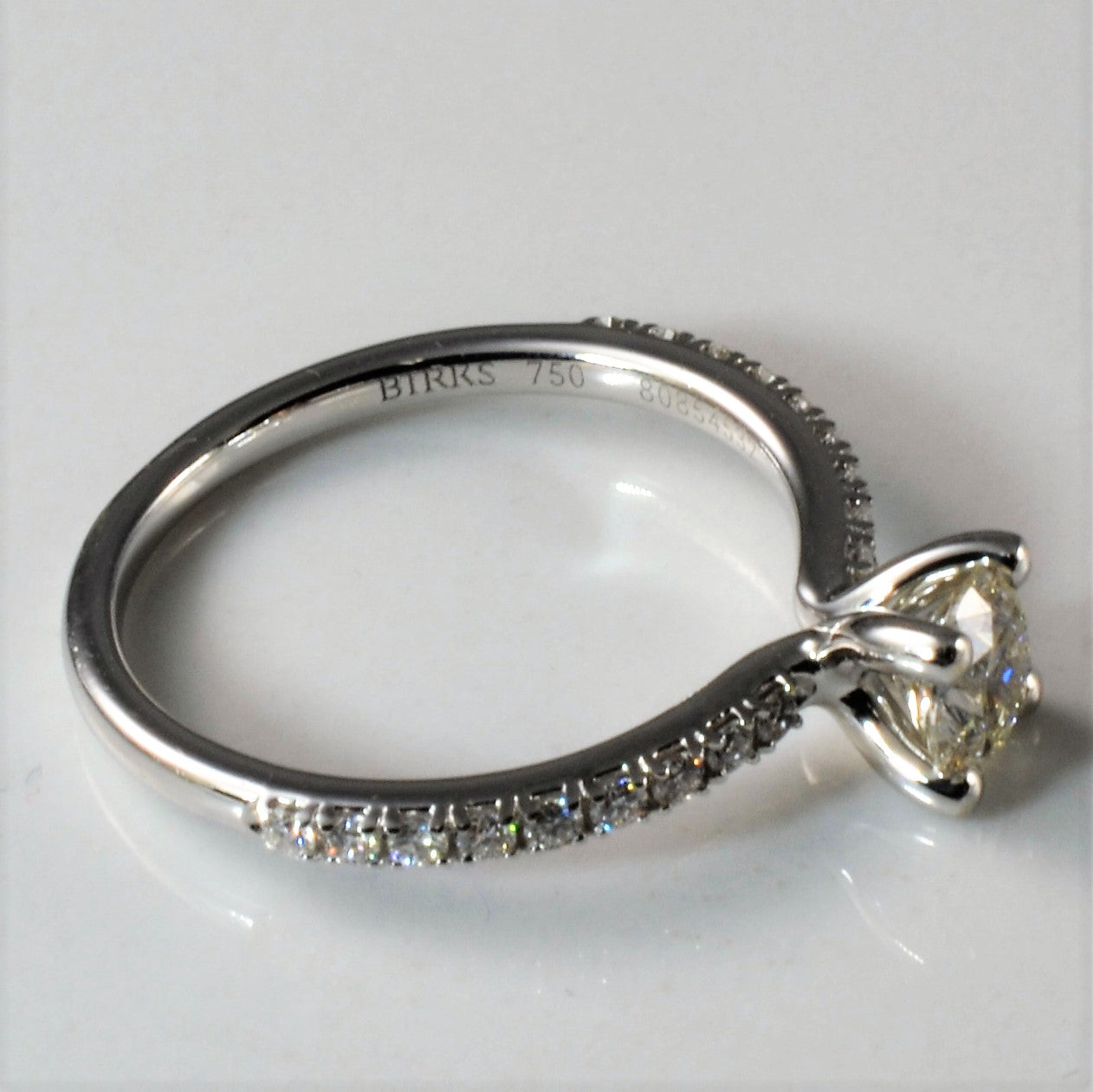 'Birks' Pave Band Diamond Engagement Ring | 0.65ctw | SZ 5.5 |