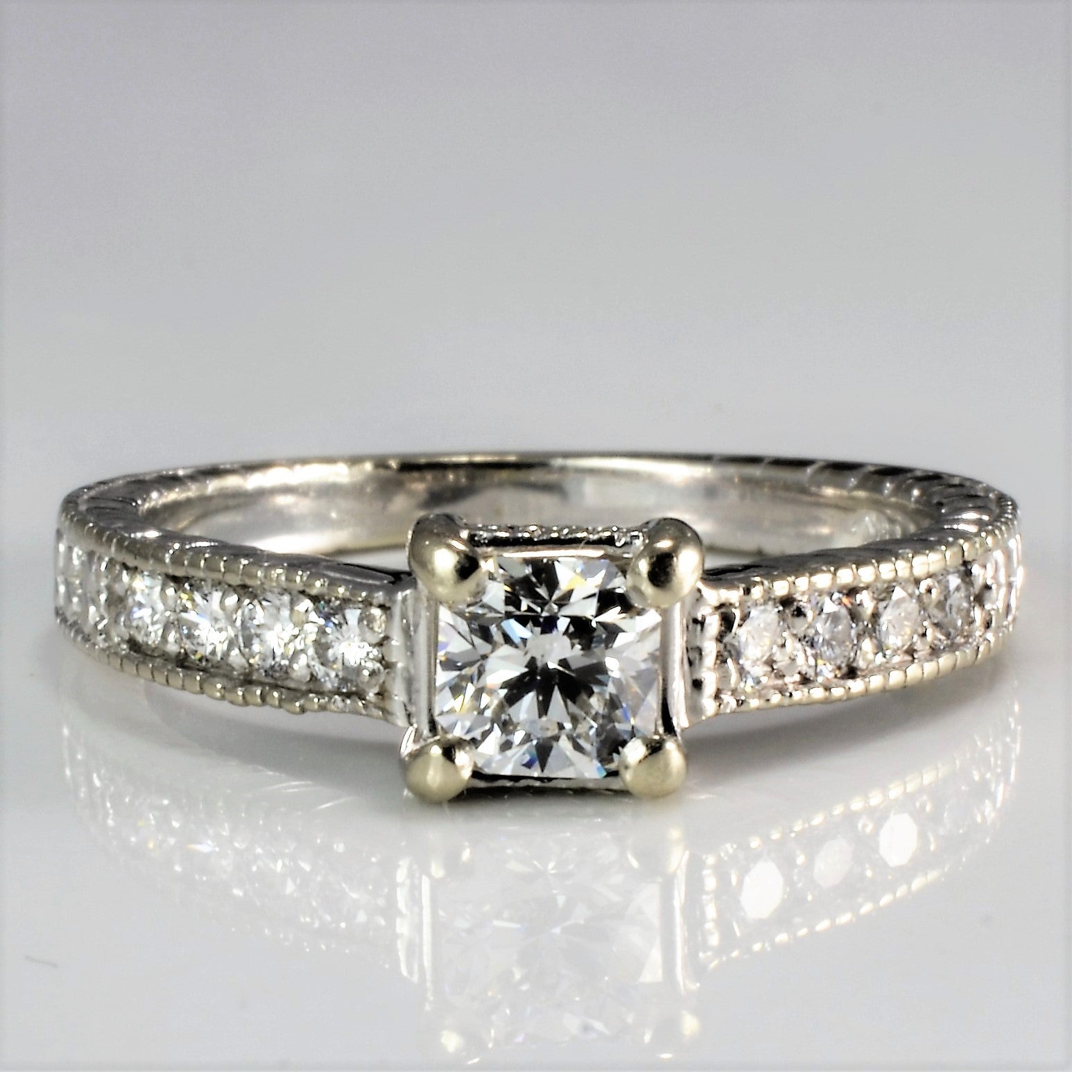 Milgrain Detailed Diamond Engagement Ring | 0.58 ctw, SZ 5.5 |