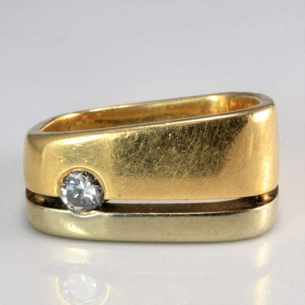 Tapered Two Tone Diamond Band | 0.20ct | SZ 8.25 |