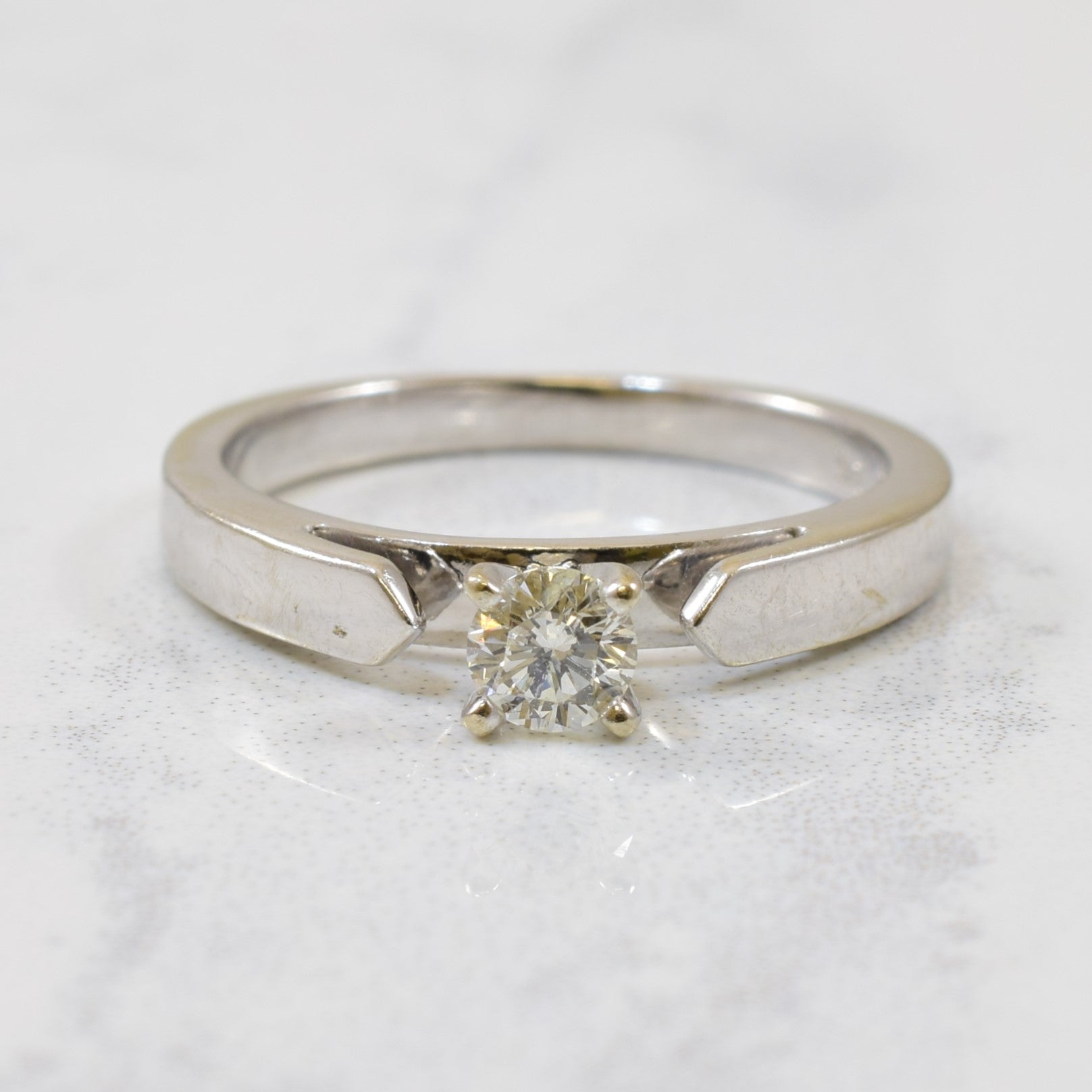 High Set Solitaire Diamond Ring | 0.18ct | SZ 5 |